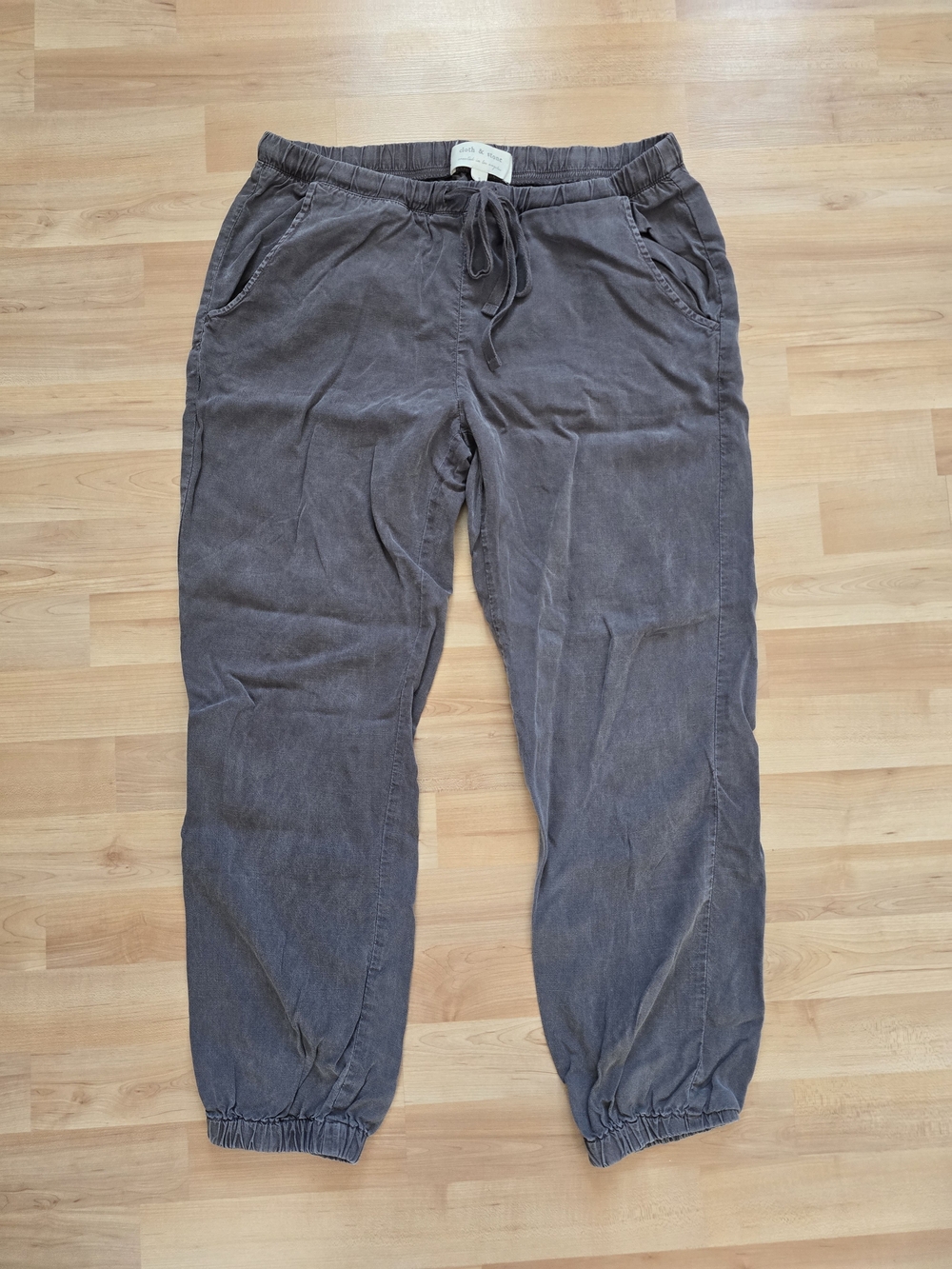 cloth & stone Washed Charcoal Drawstring Joggers - Small